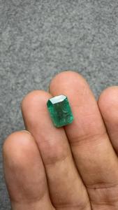 Émeraude naturelle zambienne de 3,39 carats, taille octogonale, pierre précieuse verte lâche, qualité supérieure, pour bague, pendentif, bijoux, Jai Narayan - Product Image 4