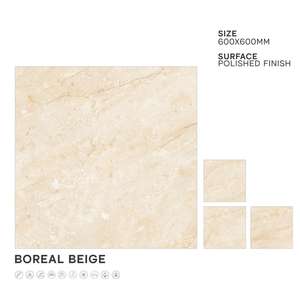 Vistaar-Carreaux en porcelaine émaillée de 8mm d'épaisseur, design ivoire volcanique, aspect marbre, granit italien 600x600mm (24x24 pouces) - Product Image 5