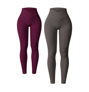 Women High Waist Yoga Leggings Fitness Gym Wear Seamless Stretch Running <b>Tights</b> Sports Activewear Comfort Shape Wear Pants - Product Image 1