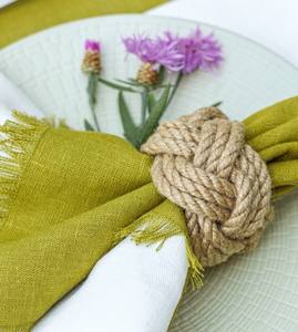 Anillos para Servilletas Rústicos / Porta Servilletas / Estilo Cabeza Turca / Juego de Anillos para Servilletas Náuticos / Tema de Playa - Product Image 1