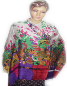 Écharpes en soie viscose à motifs floraux imprimés numériquement, écharpes longues de haute qualité, 100% pure soie, pour femmes, été, vente en gros - Product Image 4