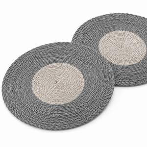 Set of 4 Round Woven Seagrass Eco-Friendly Braided Placemats for Dining <b>Table</b> Boho Farmhouse Kitchen Decor - Product Image 4