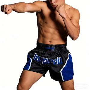 Pantalones Cortos de Muay Thai Premium con Aberturas Laterales, Pantalones Cortos de Satén Ligeros para Entrenamiento de Kickboxing y MMA, Logotipo Personalizado Disponible - Product Image 1