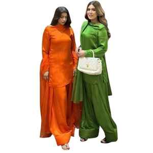 Ropa india y pakistaní lista para usar, traje étnico de fiesta Farshi Shalwar Kameez, vestidos casuales de 3 piezas para mujer, listos para usar. - Product Image 1