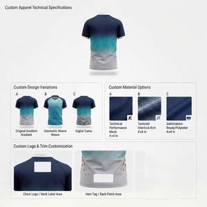 Wealthy Men's Sporty <b>for</b> Shirt Short Sleeve Digital Printed <b>Animal</b> <b>Pattern</b> Gradient Color Breathable Cotton Jersey <b>Knitted</b> - Product Image 4