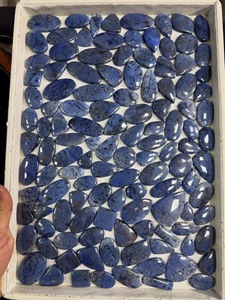 Pierre précieuse naturelle en dumortierite bleue, cabochon |   Pierres brutes polies pour la fabrication de bijoux en cristal de guérison, prix de gros, lot - Product Image 3