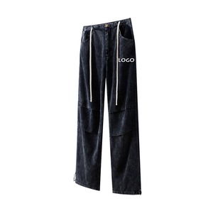 Custom Cuffed Sweatpants Manufacturer Premium Cotton Blend Joggers Acid Wash Stone Wash Private Label Embroidery Supplier - Product Image 2