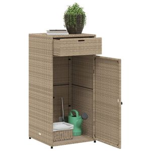 Armadietto portaoggetti Beige in Rattan 21.7 "x 21.7" x 43.7" - Product Image 5