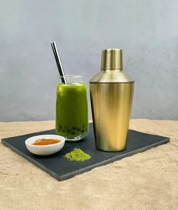 Bulk Gold Finish Cocktail Shaker Stainless Steel Wholesale Rust-Resistant Bartender Mixer with <b>Secure</b> Lid for Home <b>Bar</b> Accessory - Product Image 1