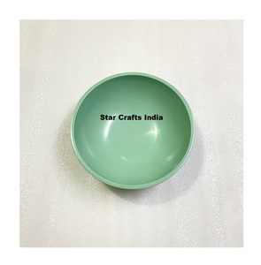 Tazón de Resina Verde Sólido Ecológico para el Hogar, Hotel, Restaurante, Vajilla Familiar, Tazón Decorativo para Frutas y Ensaladas, Estilo Americano para Fiestas - Product Image 2