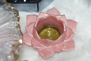 ฐานวางเค้กเรซิ่นทำมือ: ถาดตกแต่งลายจีโอดสีทอง - Product Image 4