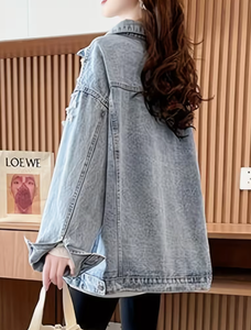 Hardihood International <b>Floral</b> Print Denim <b>Vest</b> Women Sleeveless Button Front Formal Summer Jacket Breathable Distressed Crop - Product Image 2
