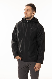 Custom <b>Heated</b> Zipper Stand Collar Men's <b>Jacket</b> Electric Thermal Winter Coat Rechargeable Warm Outdoor Outerwear - Product Image 4