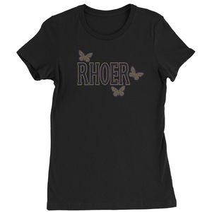 เสื้อยืด Sigma Gamma Rho ลายผีเสื้อสีดำ แขนสั้น คอกลม สำหรับผู้หญิง เสื้อยืดลำลองสำหรับชมรมนักศึกษา สั่งพิมพ์ลายได้ตามต้องการ ขายส่ง OEM - Product Image 1