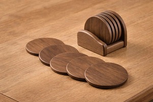 Natural Mango Wood <b>Square</b> Coaster <b>Set</b> for Home Decor Table Protection and Gifts At Best Price - Product Image 3