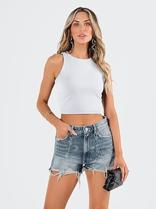 Crop tops pour femmes de haute qualité, respirants, personnalisés, vente en gros, coupe ample, débardeurs féminins - Product Image 1