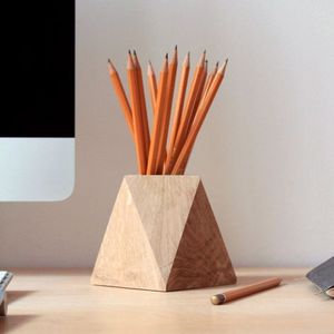 Organisateur de bureau compact en bois, porte-stylos élégant pour bureau de direction, compagnon de bureau en bois pour stylos - Product Image 6