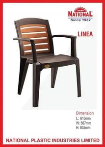 Chaise design Linea en plastique, chaise durable et légère pour les maisons, les restaurants et les hôtels - Product Image 5