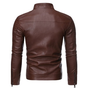 Impresso International WA-001 <b>Men's</b> Customizable <b>Leather</b> <b>Jacket</b> Breathable Windproof Eco-Friendly Horn Button Closure Made - Product Image 4
