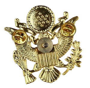 Badge Aigle Métallique Personnalisé avec Drapeau et Bouclier, Moulé sous Pression, à Fixation par Épingle de Sécurité, Forme Irrégulière, Style Classique, pour Promotion et Décoration - Product Image 6