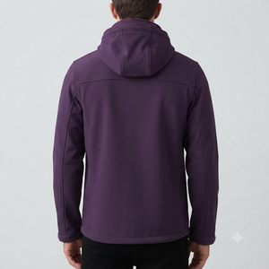Veste de Travail et de Voyage à Capuche pour Homme, Coupe-Vent Décontractée à Fermeture Éclair, Coupe Standard, Extérieur en Polyester, Idéale pour l'Automne - Product Image 3