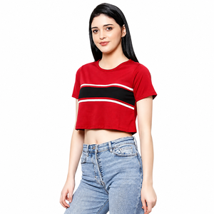 Camiseta Corta de Moda para Mujer, Algodón de Primera Calidad, Top Elegante de Verano, Proveedor de Camisetas Cortas Lisas para Mujer, Personalizables, Algodón de Alta Calidad - Product Image 5