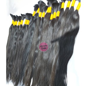 Fournisseur en gros de cheveux humains indiens Remy alignés sur les cuticules, naturels, bruts, lisses, en vrac, 100 grammes, États-Unis - Product Image 2