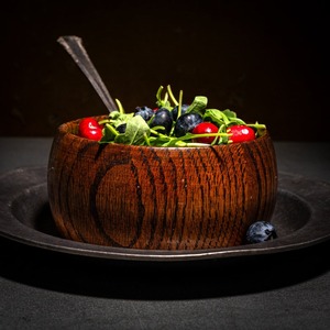 ชามวอลนัทคุณภาพสูงสไตล์รัสติก ทำจากไม้โอ๊ค งานแฮนด์เมด ปลอดภัยสำหรับอาหาร เหมาะสำหรับใส่ของว่าง สลัด ผลไม้ และตกแต่งห้องครัว - Product Image 5