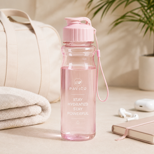 ขวดน้ำพลาสติก PET ปลอดสาร BPA ขนาด 550 มล. แบบสปอร์ต พร้อมฝาปิดแบบพลิกและสายสะพาย รับผลิตตามสั่งพร้อมโลโก้ โรงงานเวียดนาม - Product Image 6