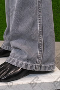 Men's Straight-Leg Solid Waterproof Vintage Stonewashed Denim Jeans Mid Waist Regular Fit Cotton Fabric Autumn Style <b>Fur</b> - Product Image 3
