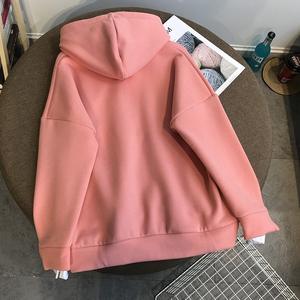 Pantalones de mujer de terciopelo grueso con capucha, leggings, traje deportivo informal de cintura elástica, corte recto, para primavera - Product Image 5