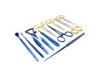 Juego de Instrumentos para Blefaroplastia y Cirugía de Párpados, 13 Piezas, Acero, Manual, Duradero, KO-ESIS-8052 de KAHLU ORTHOPEDIC - Product Image 1