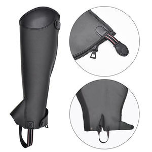 Horse Riding Leather Material OEM ODM Cheap Wholesale Best Quality Equestrian Safety Western Style Customizable <b>Half</b> <b>Chaps</b> for - Product Image 6