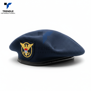 Custom Made Formal Ceremonial Parade Beret <b>Hat</b> with Metal Badge 100% Wool Wholesale Supply - Product Image 5