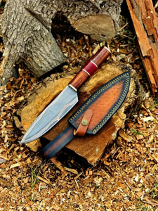 Couteau de Chef LEGACY BLADES en Acier Damas Cuivré Forgé à la Main, Manche en Bois Naturel, Marque Privée, Fabrication OEM - Product Image 4