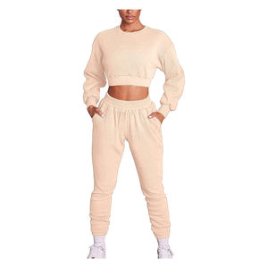 Best Material <b>Top</b> Manufacturer Factory Rate Best Selling Latest Faction Casual Women Crop <b>Top</b> Tracksuits - Product Image 4