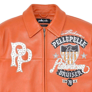 ODM Custom Leather Bomber <b>Jacket</b> Streetwear <b>Rhinestone</b> Embroidery Patchwork Genuine Leather Avirex Style <b>Jackets</b> Manufacturers - Product Image 5