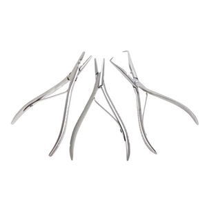 3PCS Stainless Steel Silver Hair Extension <b>Pliers</b> With 3 Holes <b>Multi</b> Functional Hair Extension <b>Tool</b> for Hair Remove - Product Image 1