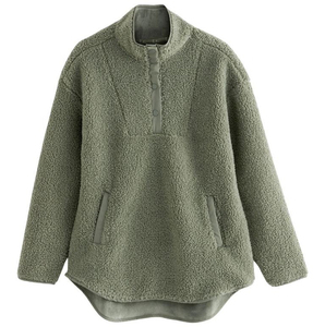 Sudadera Casual de Forro Polar Sherpa para Mujer al por Mayor, con Cuello Vuelto, Cómoda y a la Moda - Product Image 1