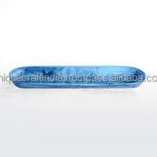 Élégant plateau de service plat en résine légère Design élégant avec finition brillante Décoration de cuisine et fêtes écologiques - Product Image 3