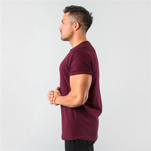 Camiseta Deportiva para Hombre 2024, 95% Algodón, 5% Elastano, Fabricante, Talla Grande, Cuello Redondo, Secado Rápido, Logotipo de Gimnasio Personalizado - Product Image 3