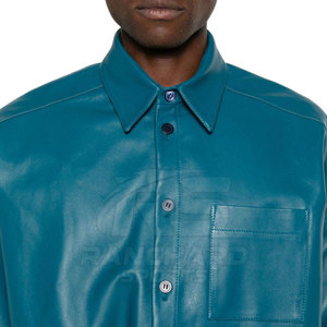 Camisa de Cuero Casual para Hombre, Material de Cuero Premium, Manga Larga, Diseño Cómodo y Elegante - Product Image 6