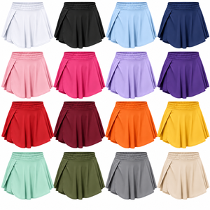 Custom <b>Women's</b> Wrap Flared Sports Skirt Lightweight Athletic Training <b>Skort</b> Elastic Waist Tennis Skirt OEM ODM Wholesale - Product Image 2