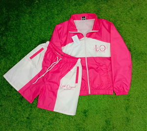 Ensemble de survêtement unisexe color block avec veste à capuche et short à cordon de serrage, respirant, léger, style sportif, idéal pour le printemps - Product Image 6
