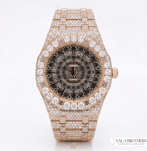 นาฬิกา Audomer Piguat Royal Oakk Offshore Chronograph Diamond ขนาด 35 มม. ตัวเรือนสแตนเลสทรงแปดเหลี่ยม หน้าปัดอะนาล็อก กระจกแซฟไฟร์ ลายการ์ตูน สไตล์โบราณ - Product Image 1