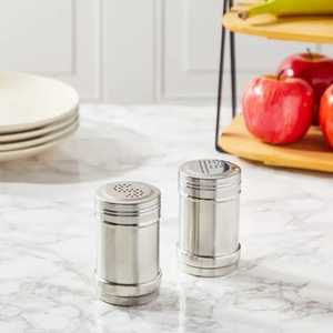 Antique Style Silver Plated <b>Salt</b> and Pepper Shakers Faceted Octagonal Metal Spice Dispenser Traditional Cruet Tableware - Product Image 5
