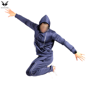 <b>Pullover</b> Style Navy Blue Color <b>Men</b> Training Jogging Wear Comfortable Product Full-Length Regular Fit Tracksuit with Full Sleeves - Product Image 3