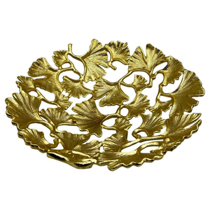 Cuenco decorativo de coral dorado hecho a mano, moderno, de aluminio fundido, con diseño calado, para decoración de hogar de lujo y centros de mesa para bodas. - Product Image 6