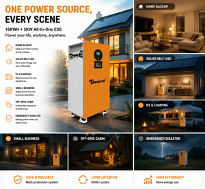 TEWAYCELL 16kWh All In One Ess Lifepo4 Battery 51.2V 314Ah 5Kw Inverter Solar <b>Energy</b> <b>Storage</b> <b>System</b> Stackable EU Stock - Product Image 5