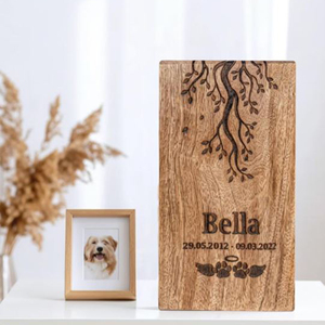 Wooden Ashes Urn with Velvet Bag Included Premium Wooden Memorial Urn Collection by AYAANS - Product Image 1
